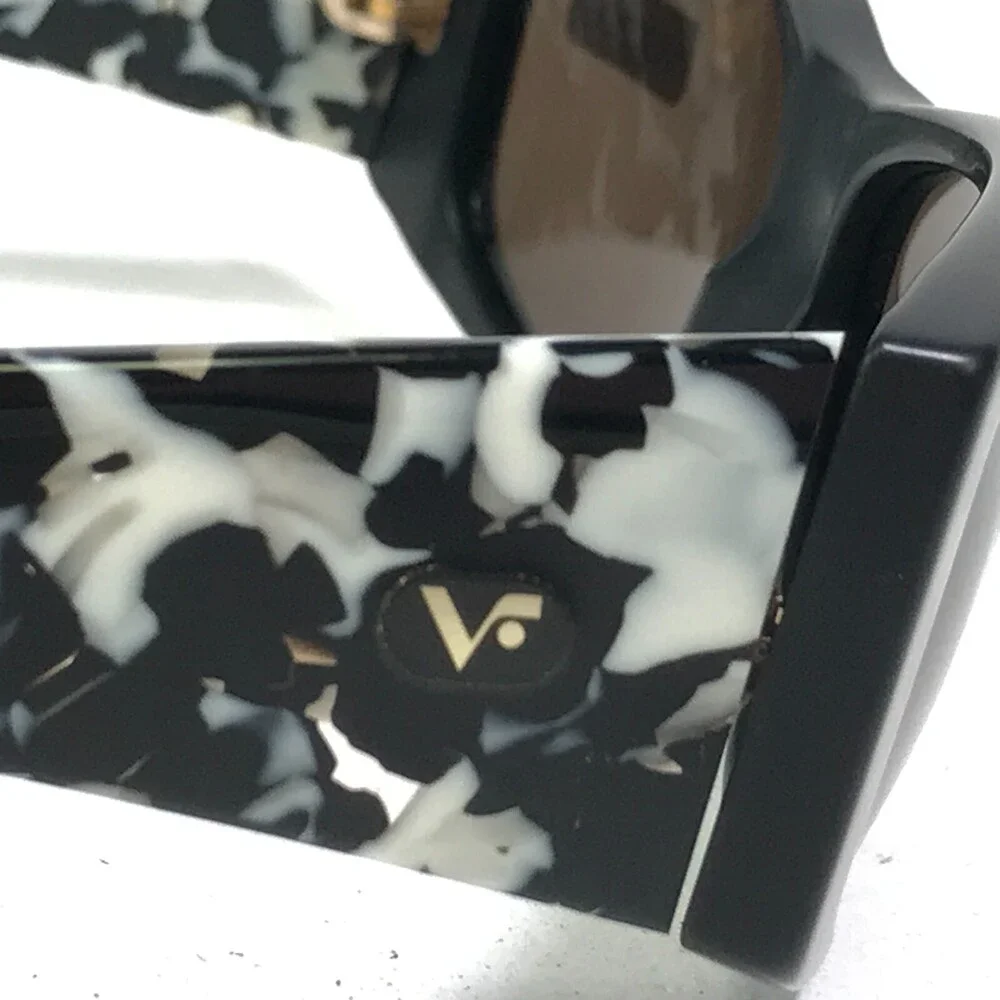 Vogue Sunglasses VO2068-S W767-S Black White Square Frames with Brown Lenses